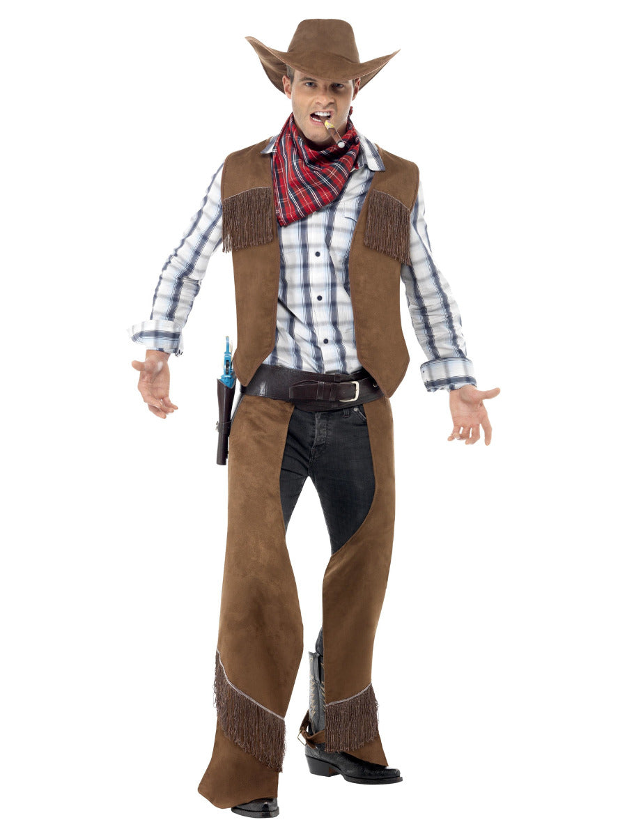 Fringe Cowboy Costume, Brown - 1