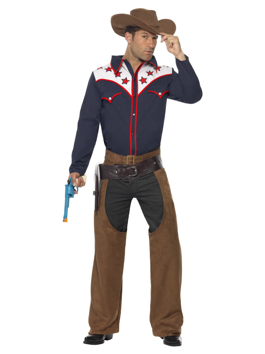 Rodeo Cowboy Costume, Blue - 1
