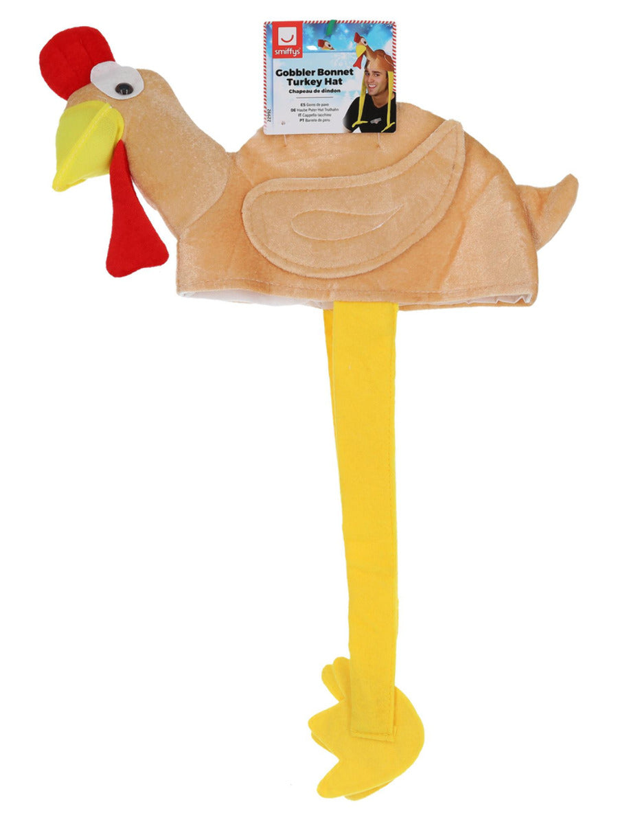 Gobbler Bonnet Turkey Hat, Brown - 3