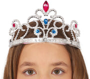 SILVER TIARA WITH GEMSTONES, CHILDREN