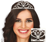 BRIDE SILVER METAL TIARA, ADULTS