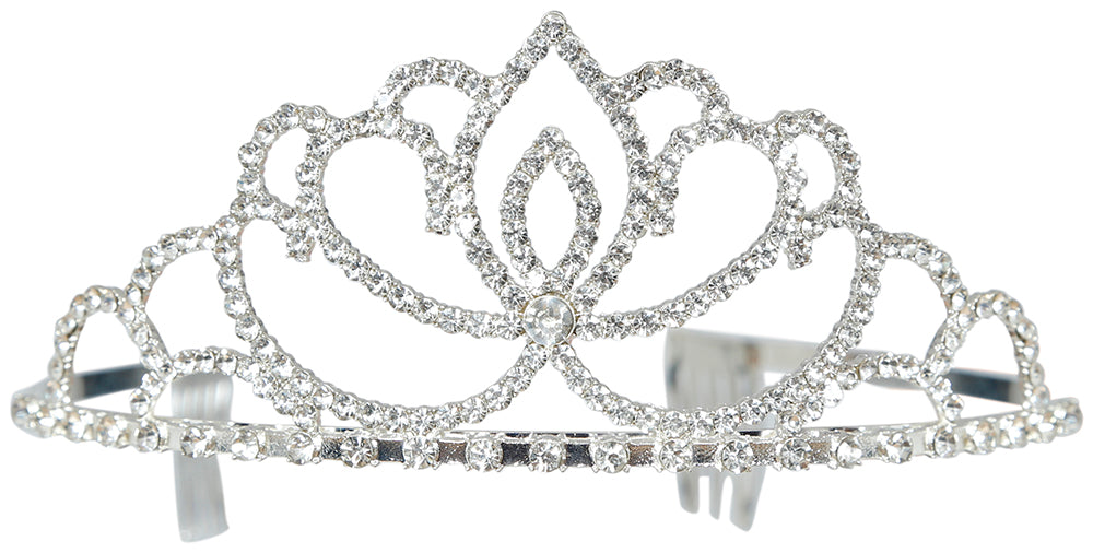 BRIDE SILVER METAL TIARA, ADULTS