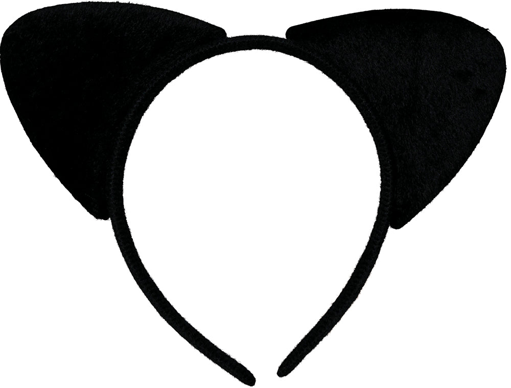 CAT EARS HEADBAND BLACK, ADULTS