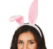 PINK RABBIT EARS HEADBAND, ADULTS