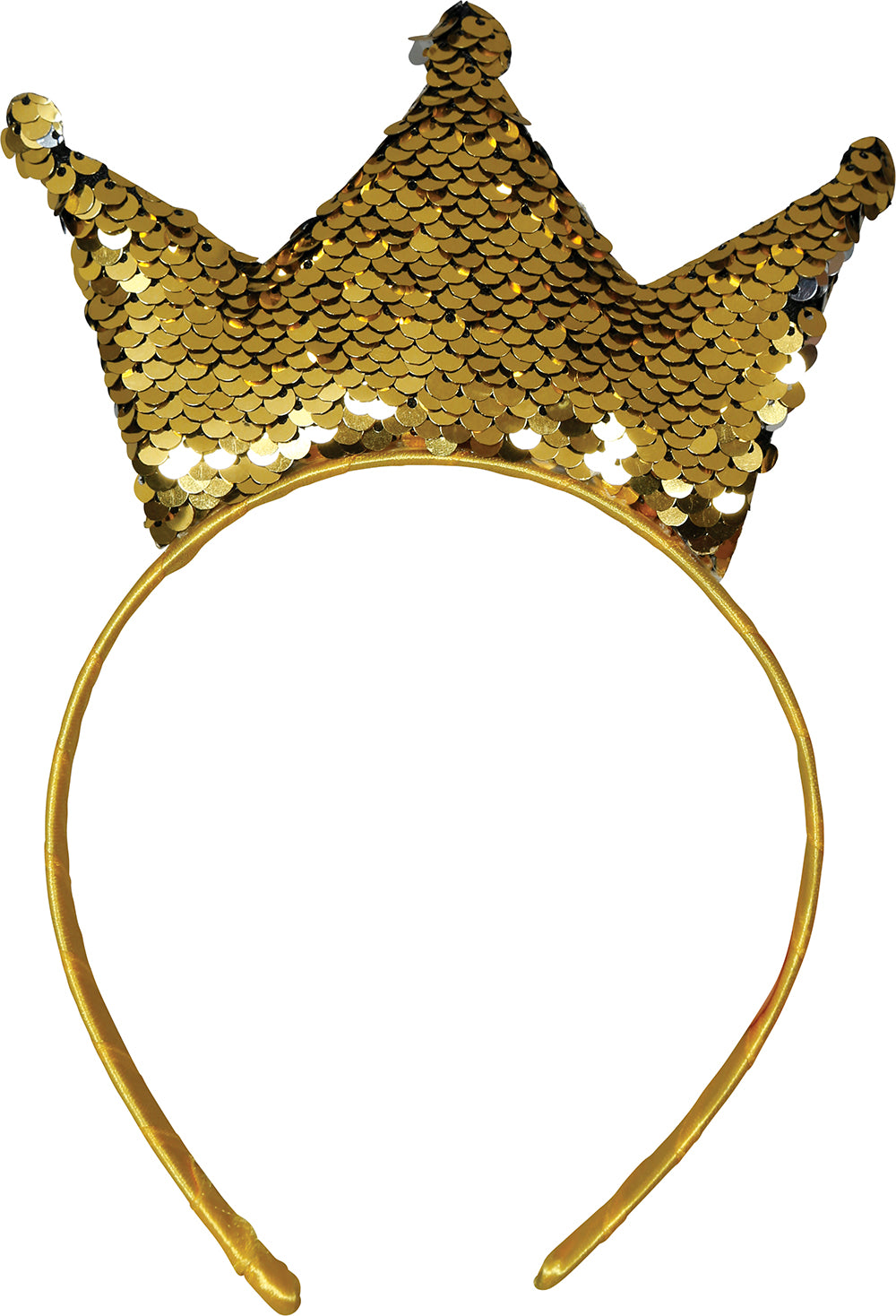 GOLD SEQUIN CROWN HEADBAND, ADULTS