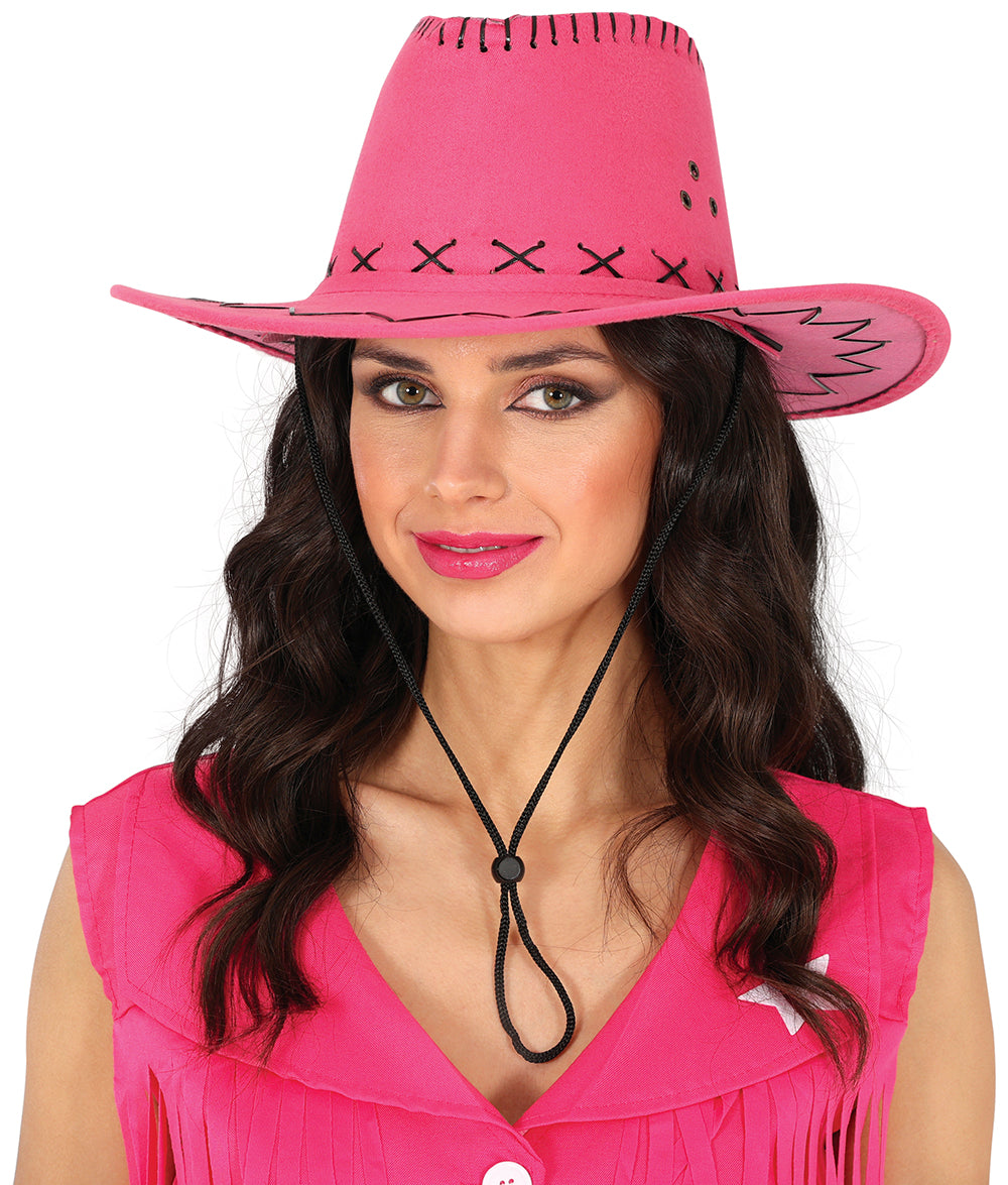 FAUX LEATHER COWBOY HAT