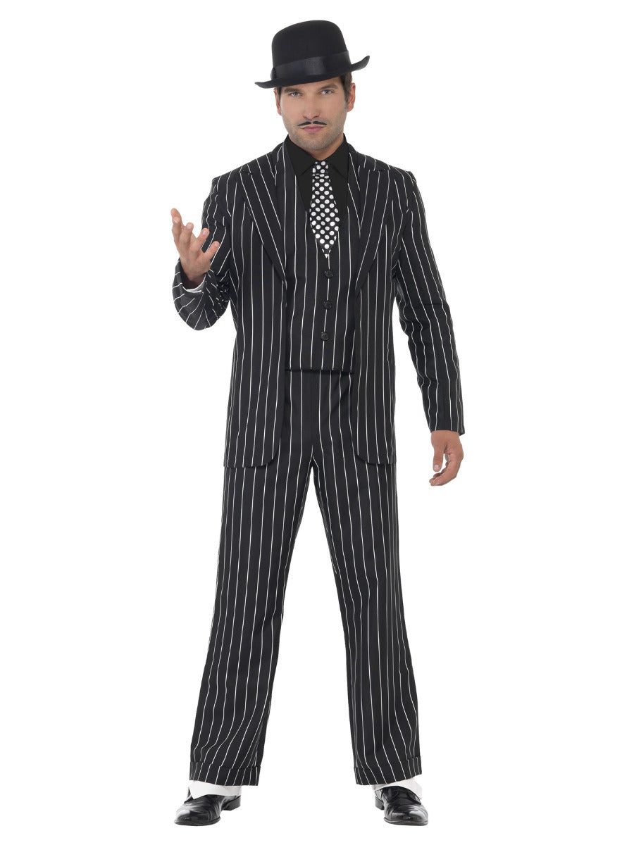 Vintage Gangster Boss Costume, Black - 1