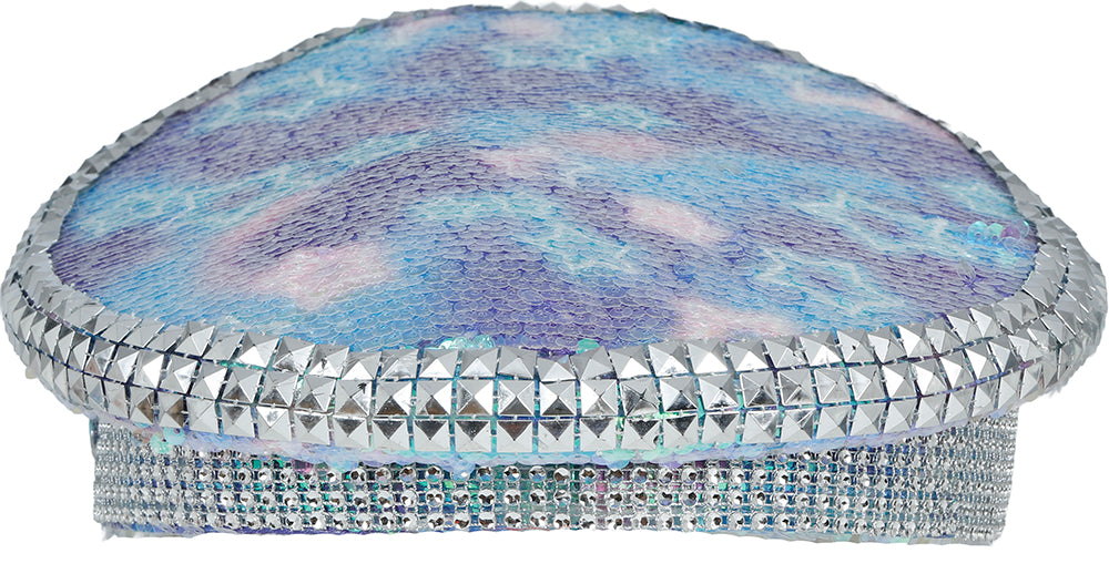 POLICE BLUE HAT WITH PEARLS, ADULT