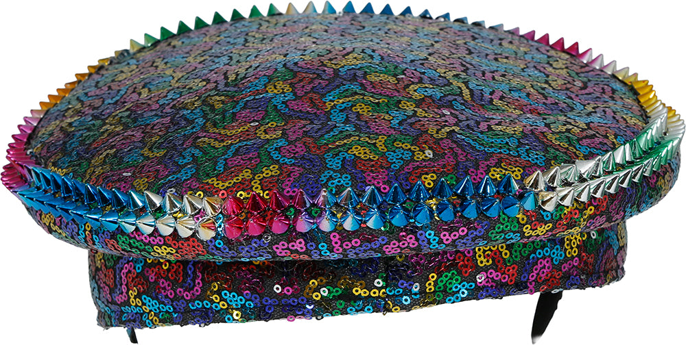 POLICE MULTICOLOR HAT WITH STUDS, ADULT