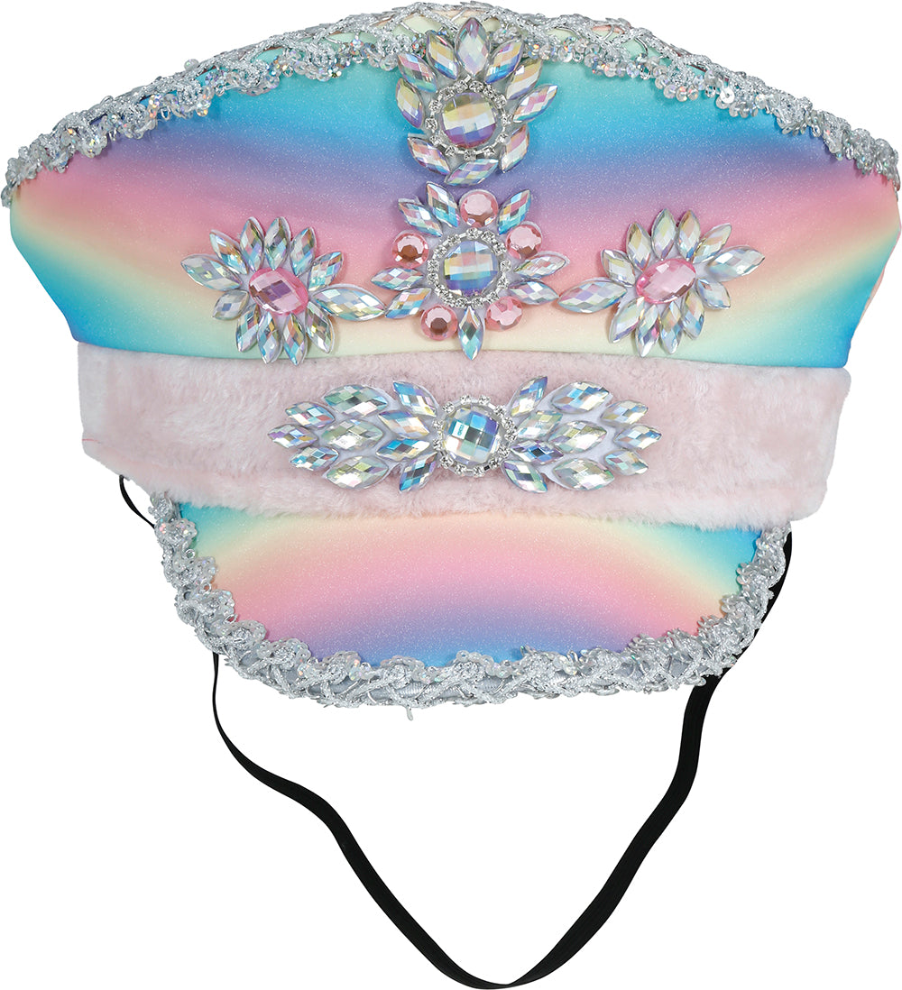 POLICE MULTICOLOR HAT WITH PINK RIBBON, ADULT