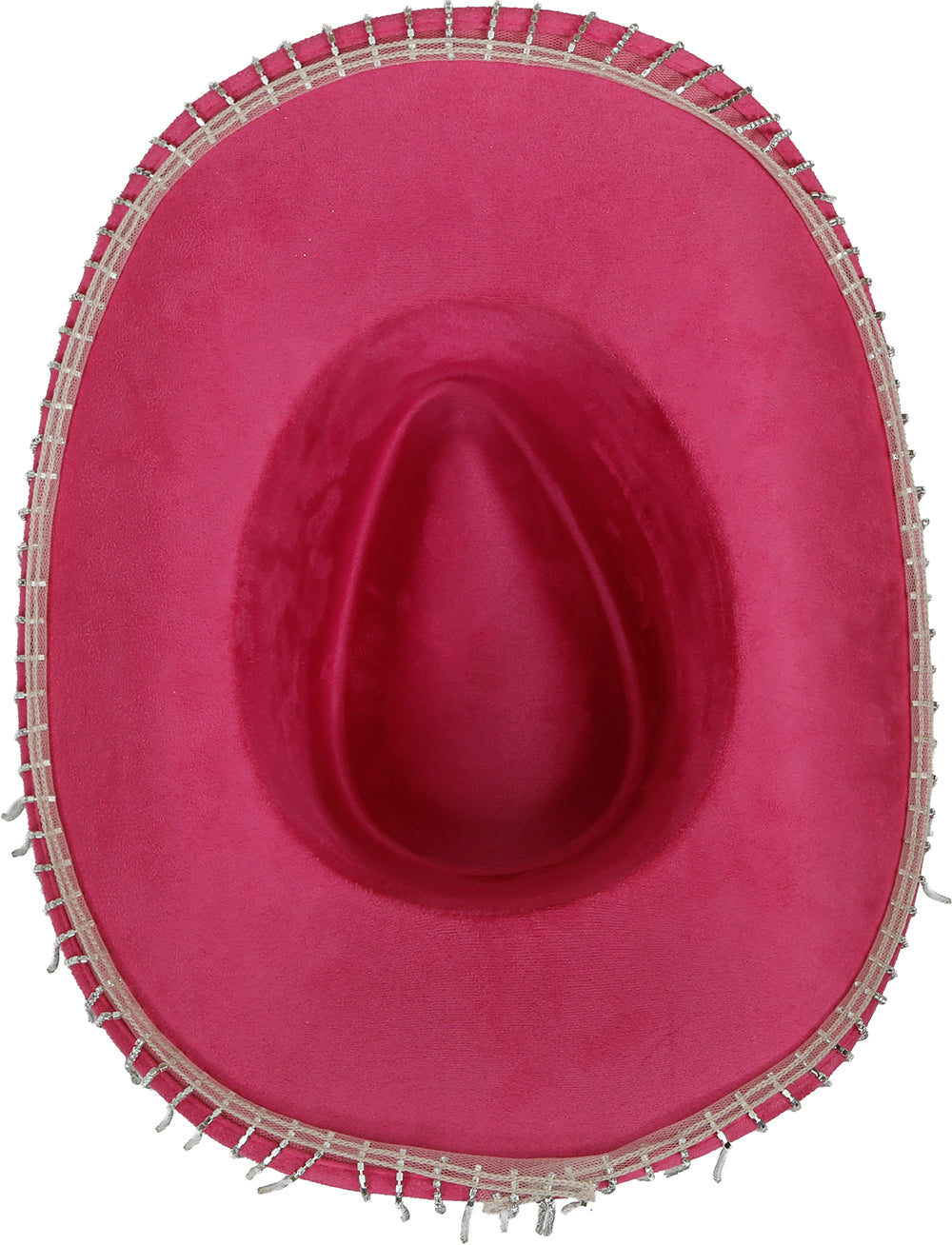 PINK COWBOY HAT WITH HQ BEADED FRINGE, ADULT