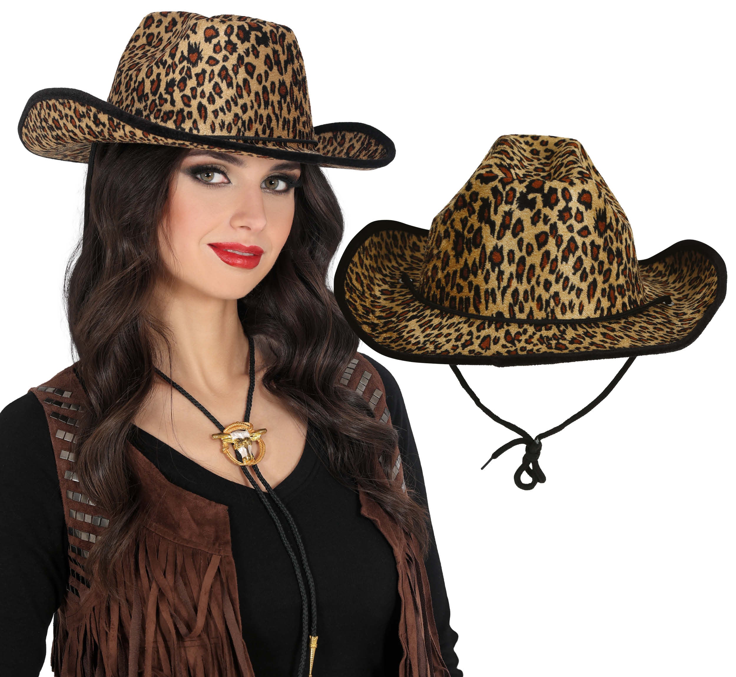 LEOPARD COWBOY HAT, ADULT