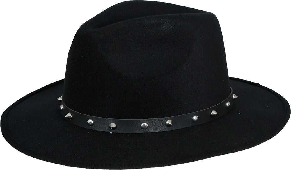 BLACK FELT COWBOY HAT WITH STUDS, ADULT