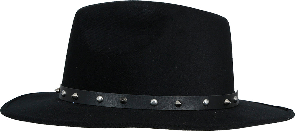 BLACK FELT COWBOY HAT WITH STUDS, ADULT