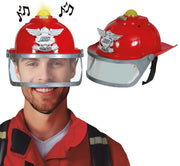 FIREFIGHTER HELMET WITH SIREN AND LIGHT, ADULT
