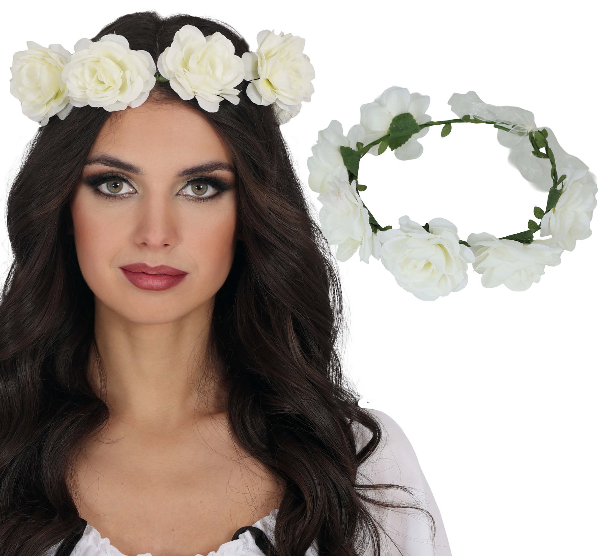 WHITE ROSE CROWN