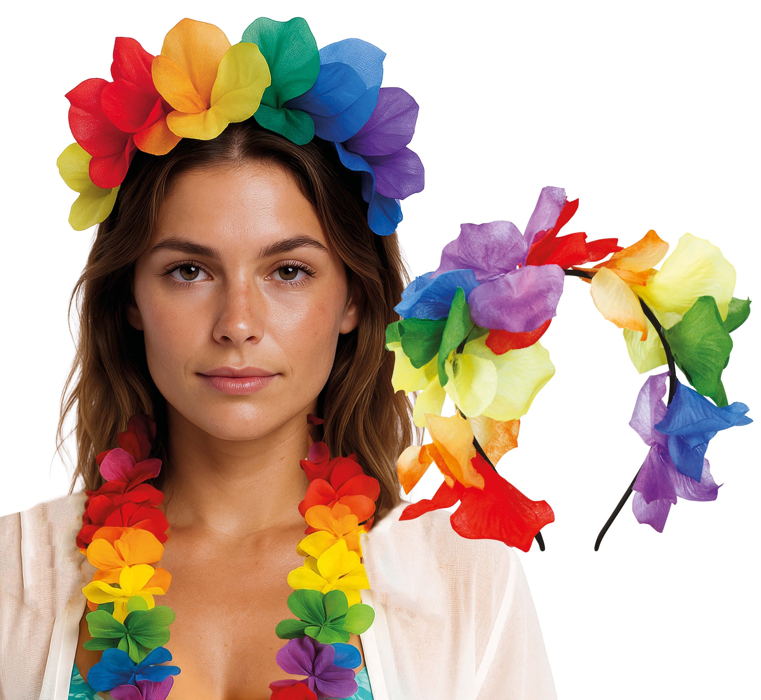 MULTICOLOR FLOWER HEADBAND