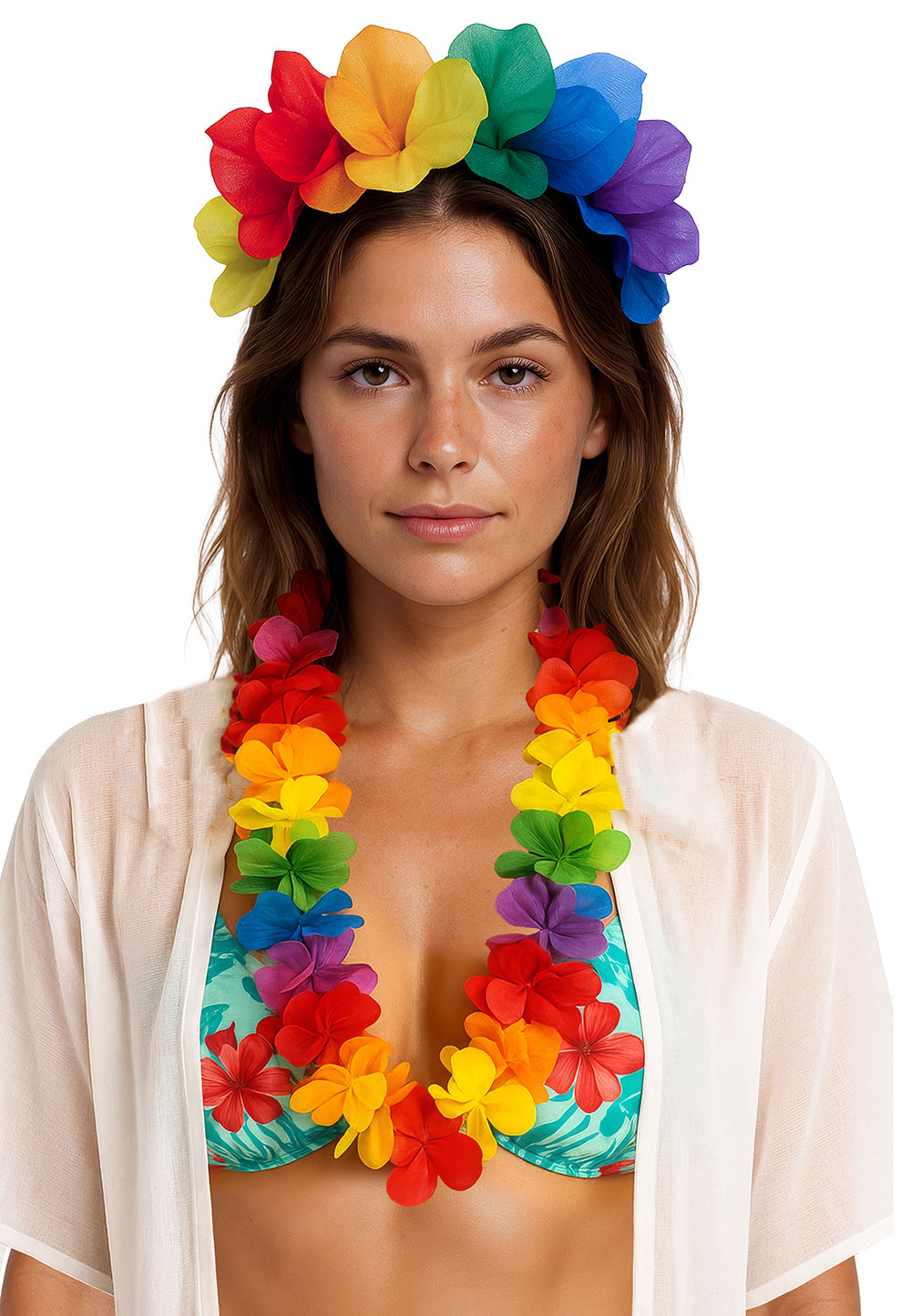 MULTICOLOR FLOWER HEADBAND