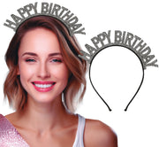 HAPPY BIRTHDAY SILVER HEADBAND