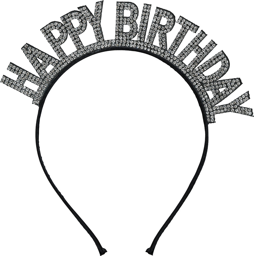 HAPPY BIRTHDAY SILVER HEADBAND