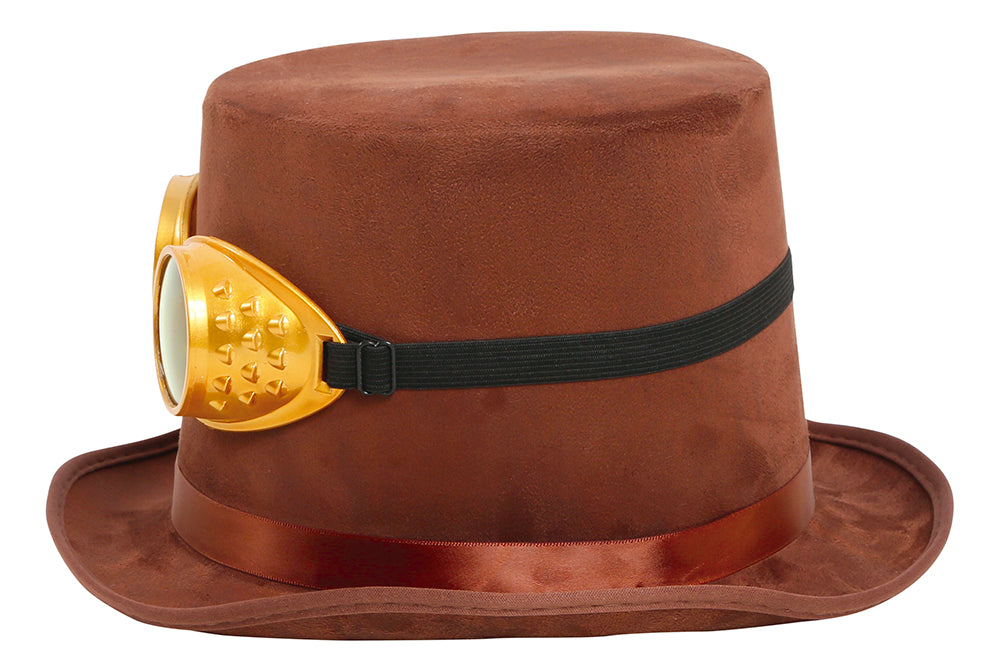 BROWN FELT FOOL HAT WITH GLASSES, ADULT