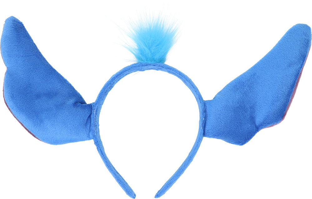 BLUE ALIEN HEADBAND WITH HAIR, ADULT