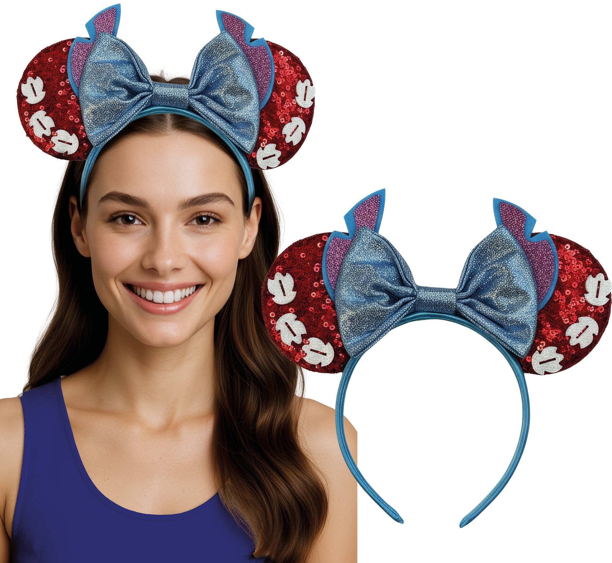 BLUE HEADBAND WITH EARS
