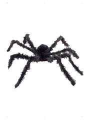 Giant Hairy Spider with Light Up Eyes, Black - 1