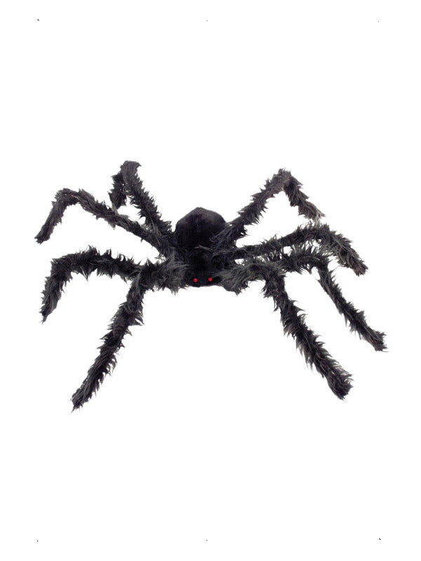Giant Hairy Spider with Light Up Eyes, Black - 2