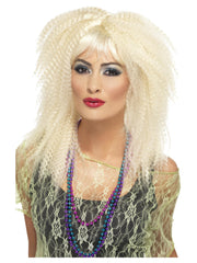 80s Trademark Crimp Wig, Blonde - 1