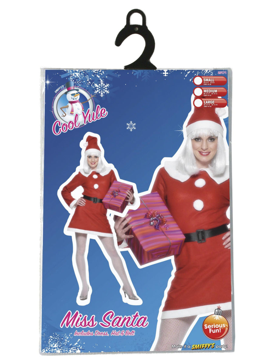 Miss Santa Costume, Red - 3