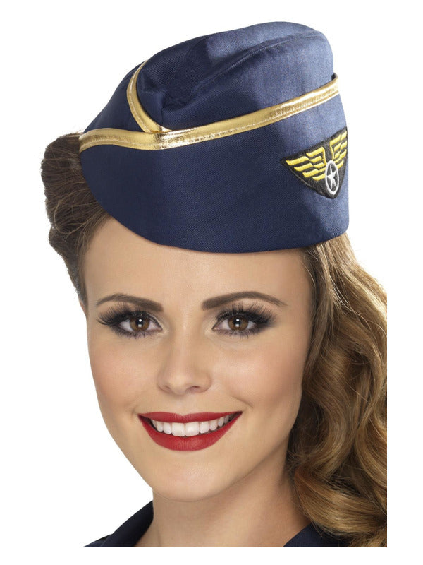 Air Hostess Hat, Blue - 2