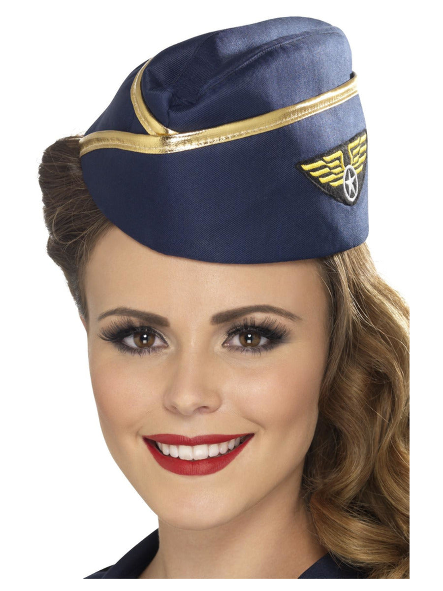 Air Hostess Hat, Blue - 1