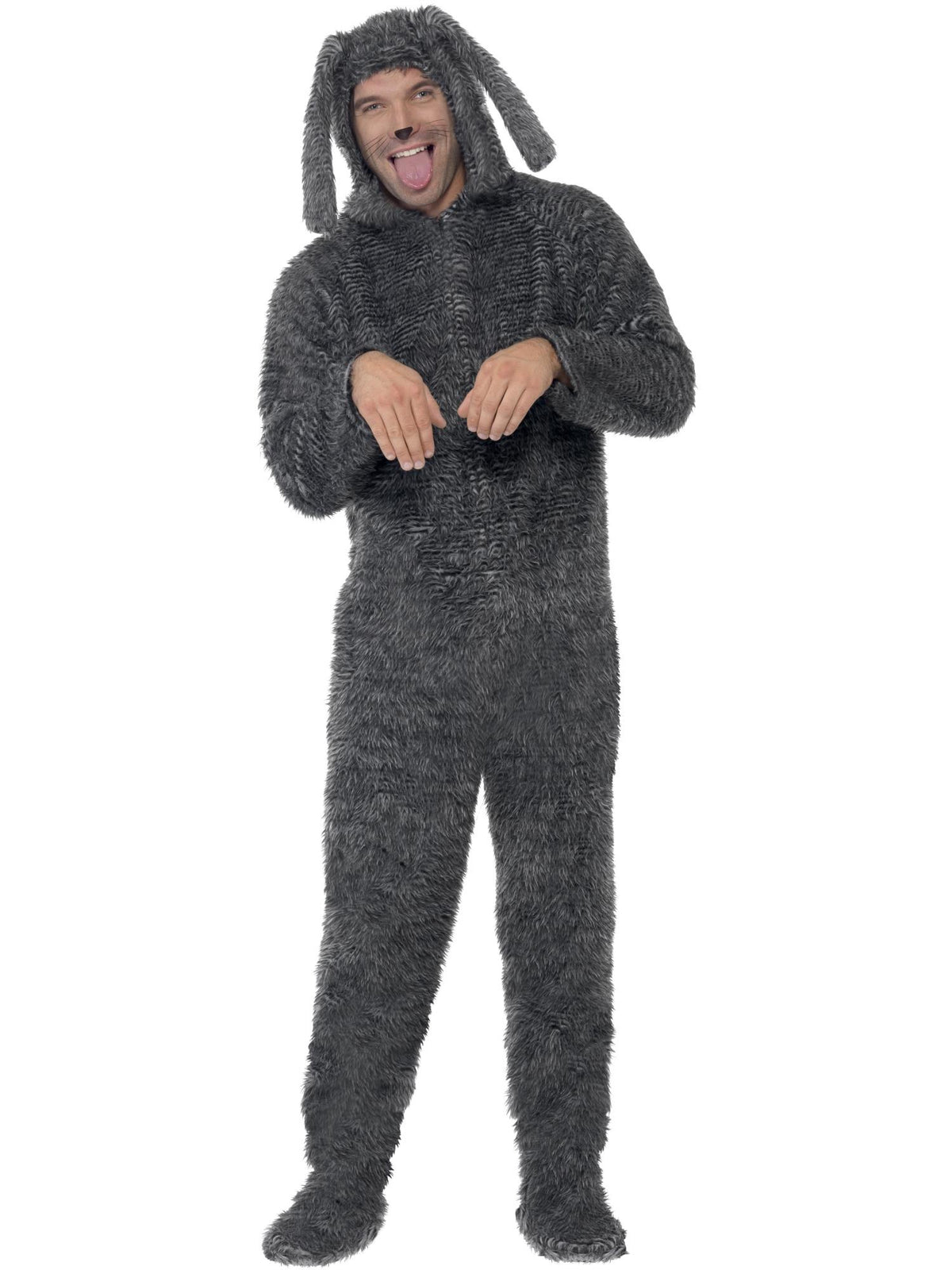 Fluffy Dog Costume, Grey 1