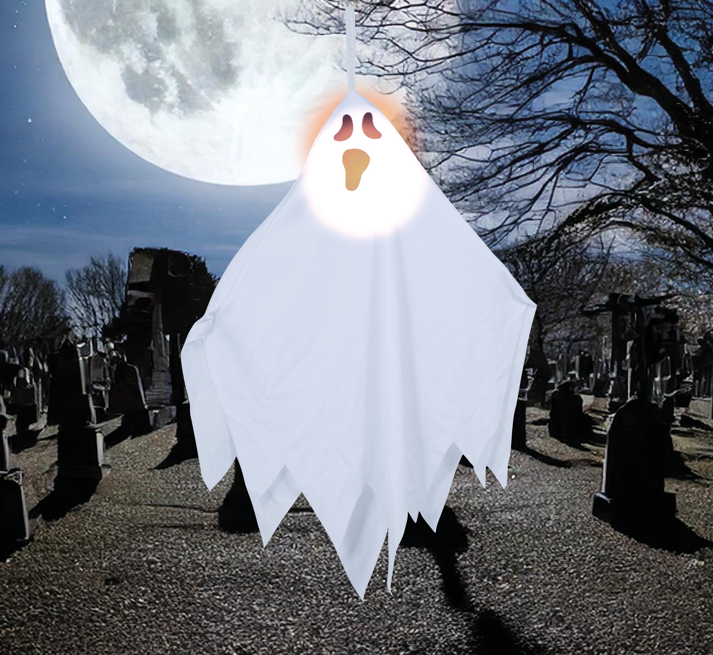 HANGING GHOST LIGHT, 45 CM
