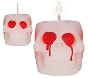 SKULL CANDLE WITH BLOOD 6 CM