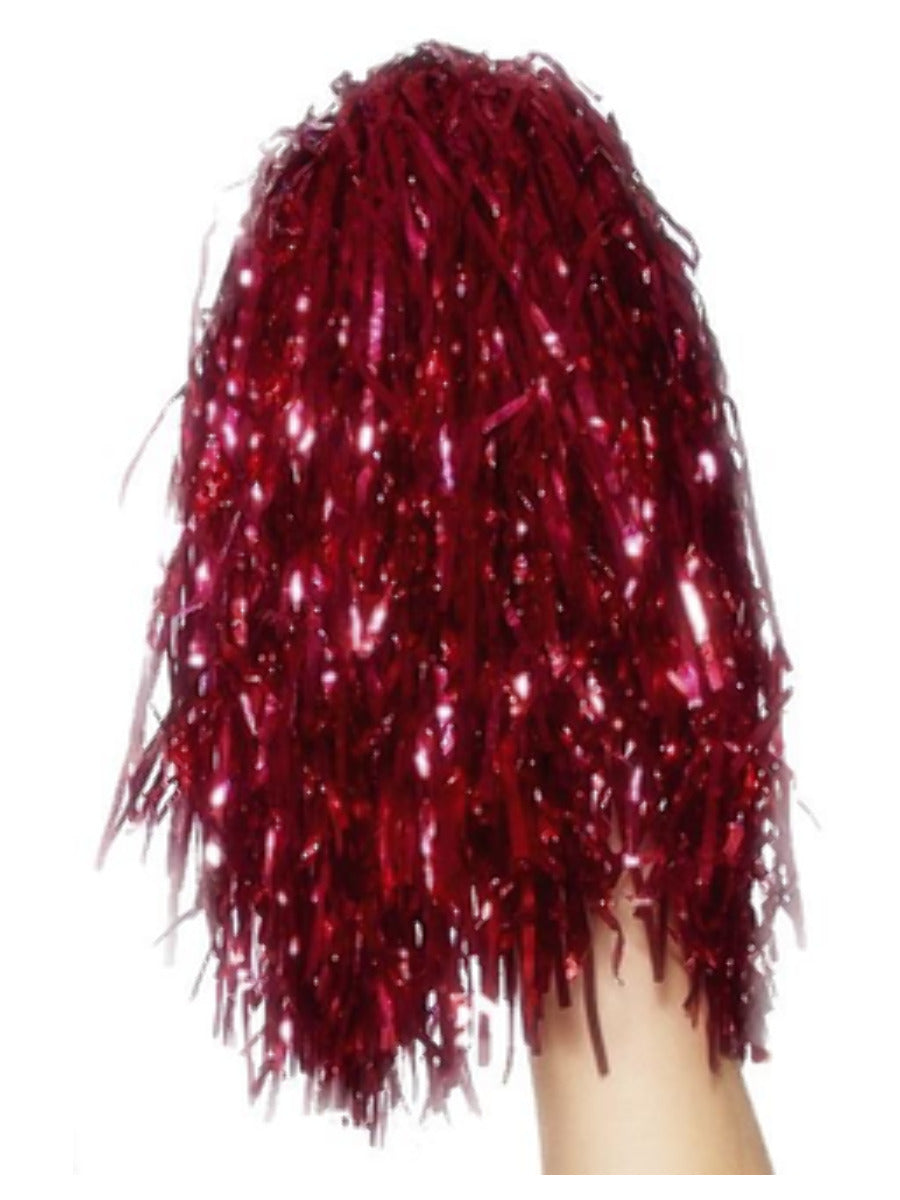 Pom Poms Metallic, Red - 1