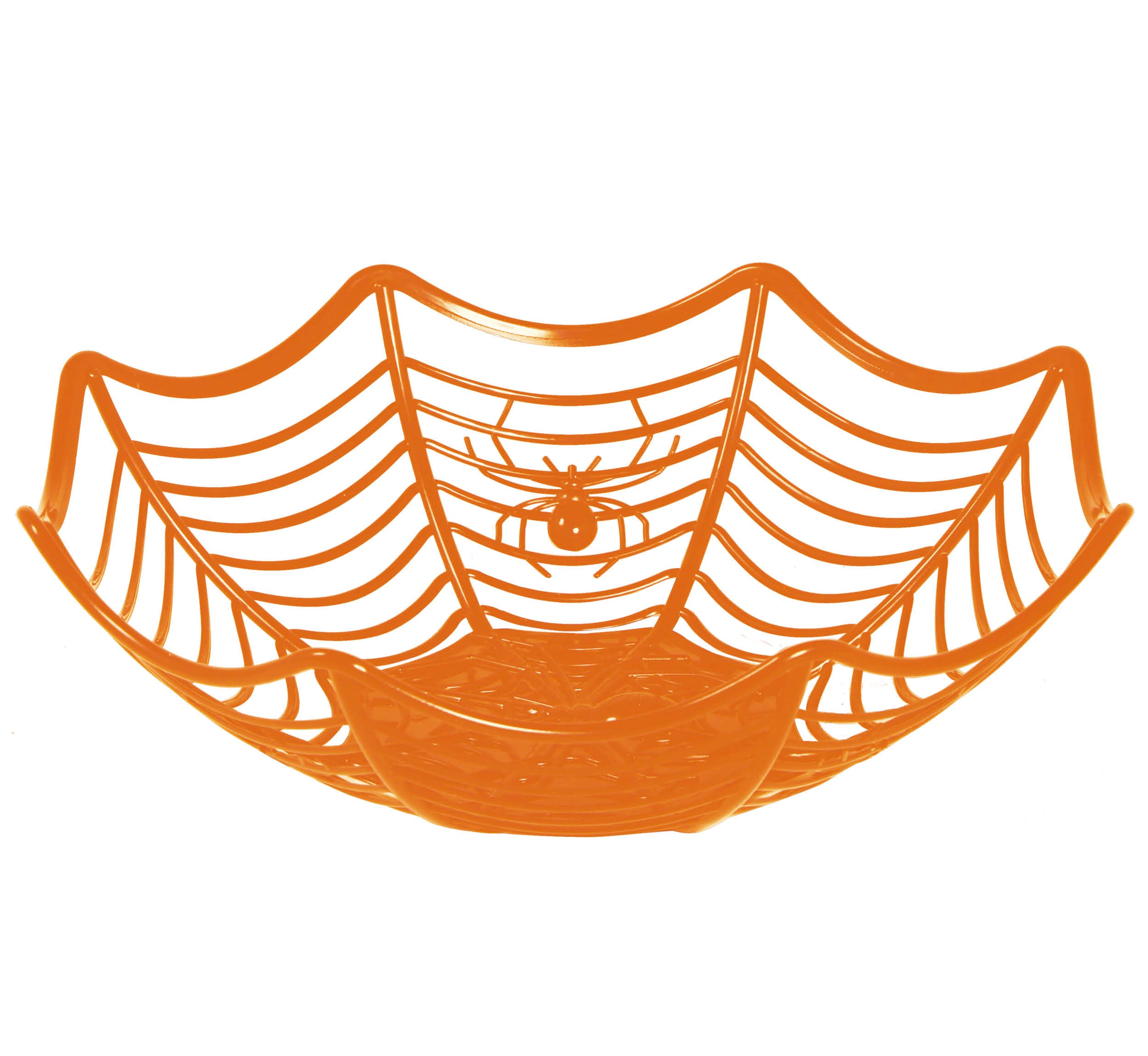 ORANGE SPIDERWEB TRAY 28X8 CM