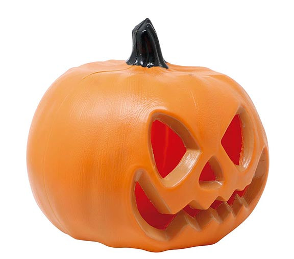 PUMPKIN WITH LIGHT, PLASTIC, 20 CMS