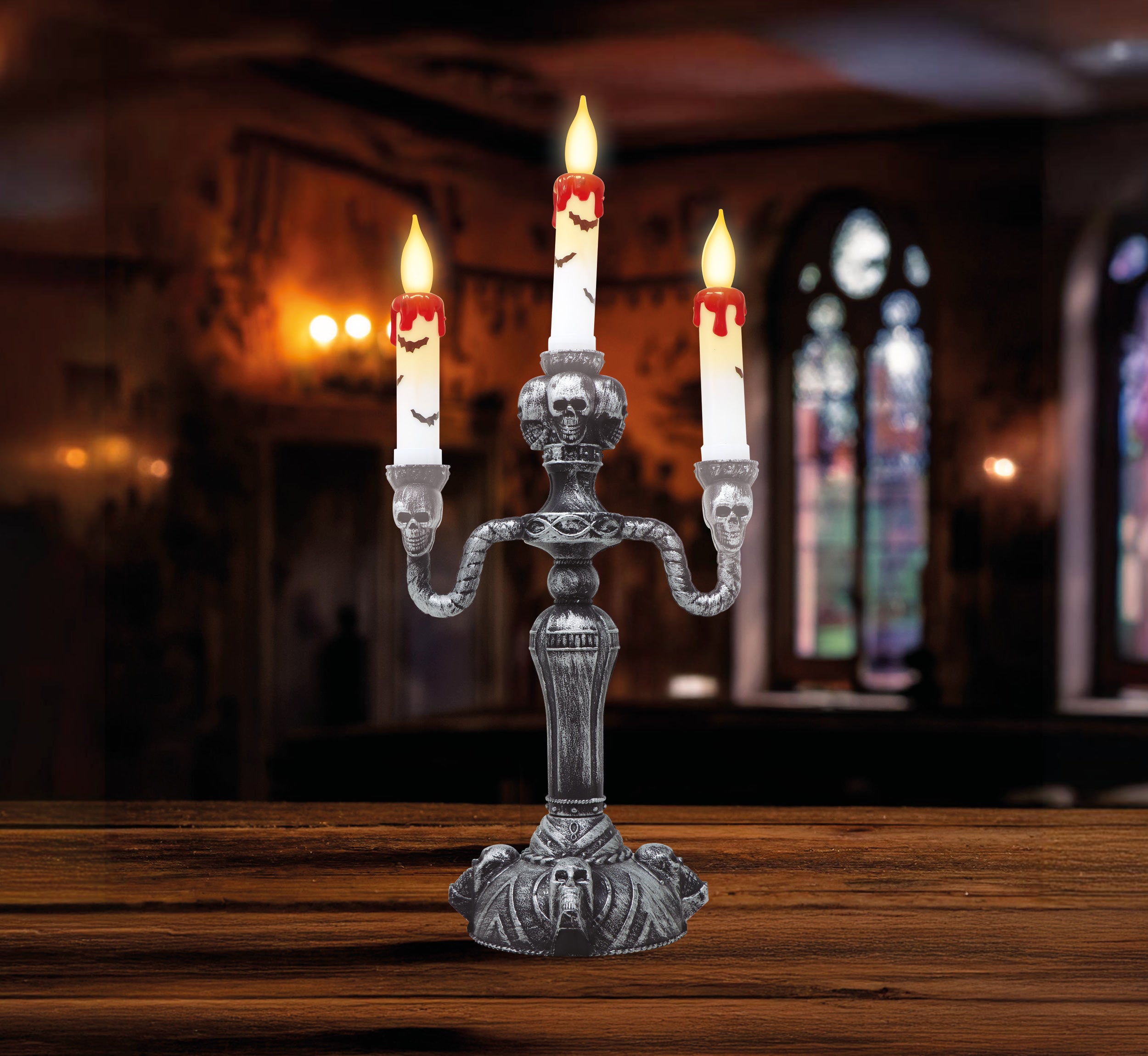 CHANDELIER 3 CANDLES WITH LIGHT 40 CM