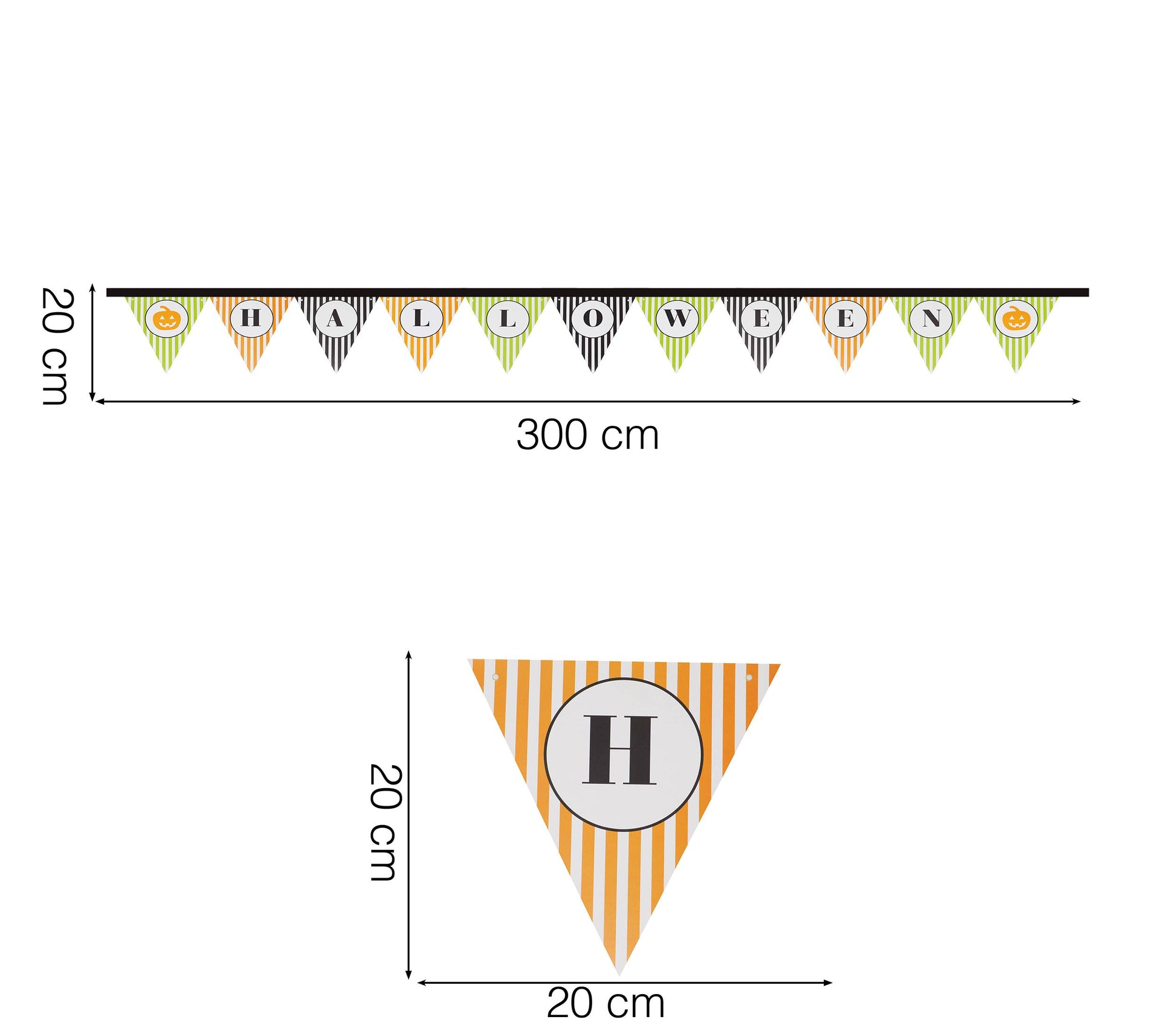 HALLOWEEN PENNANT BUNTING 28X360 CM HQ