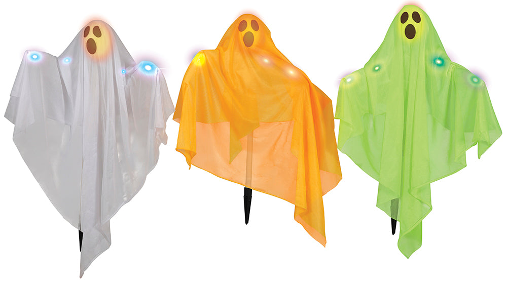 3 COLORFUL GHOSTS WITH SPIKE 90X70 CMS WITH LIGHT