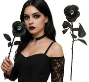 BLACK FLOWER WITH EYE, 42 CMS.
