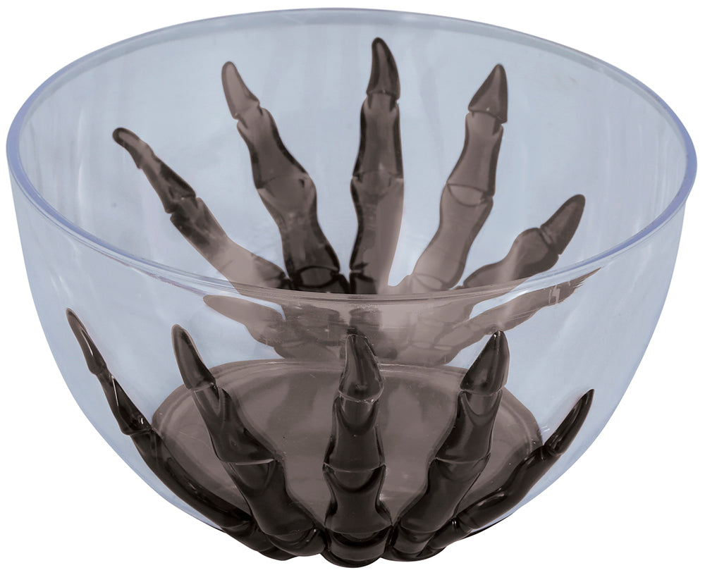BOL TRANSP. MANO ESQUELETO NEGRA, 6.5X13.5 CMS.