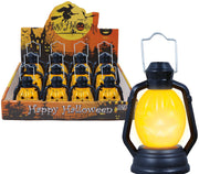 BOX OF 12 PUMPKIN LANTERN WITH LIGHT, 10 CMS.