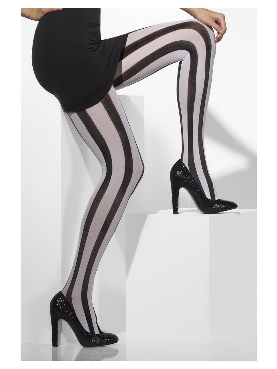 Opaque Tights, Black & White - 4