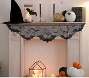 BLACK LACE DECOR. FIREPLACE, BATS 200X50 CM