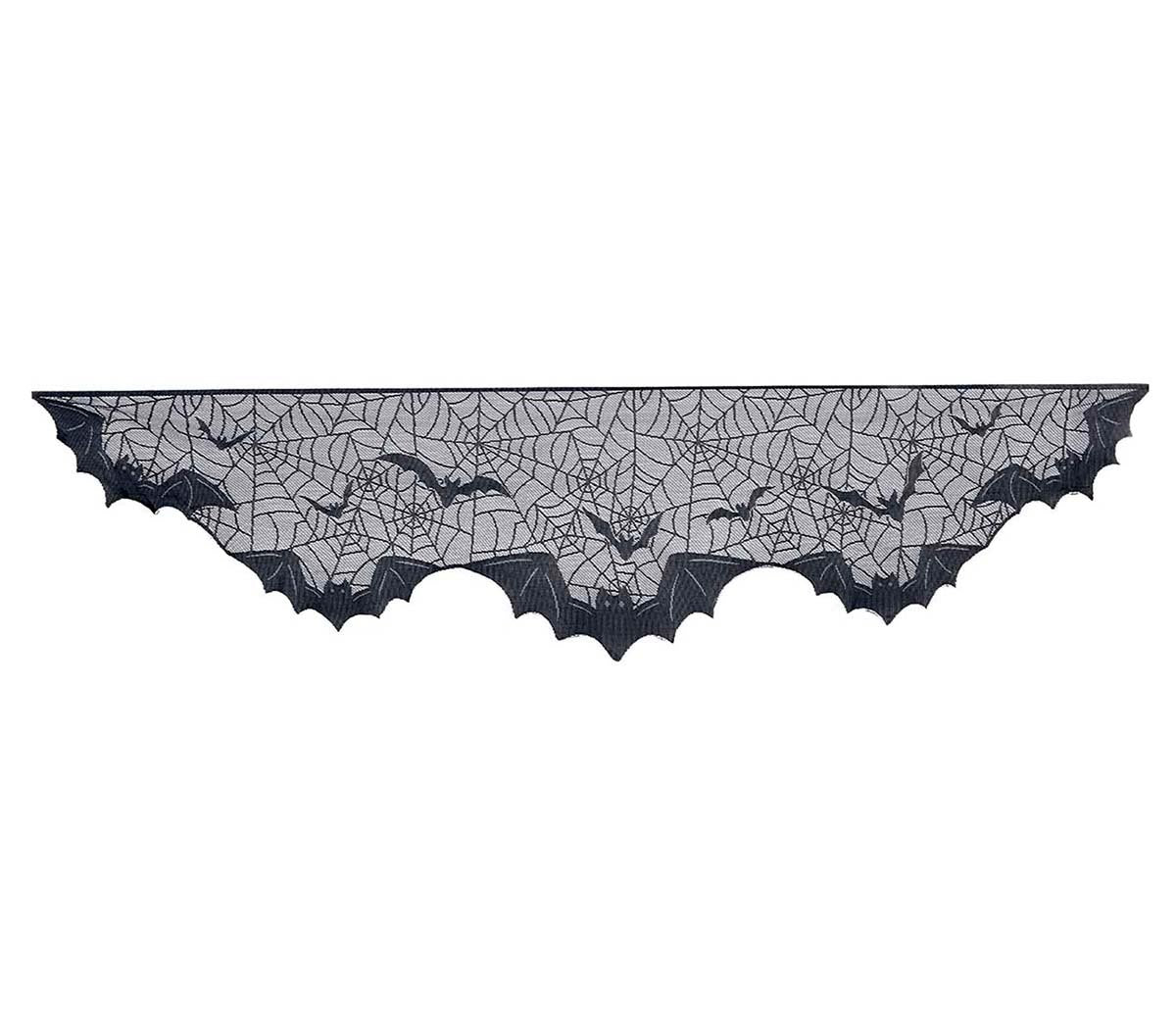 BLACK LACE DECOR. FIREPLACE, BATS 200X50 CM