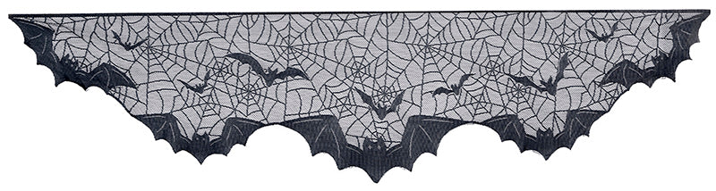 BLACK LACE DECOR. FIREPLACE, BATS 200X50 CM