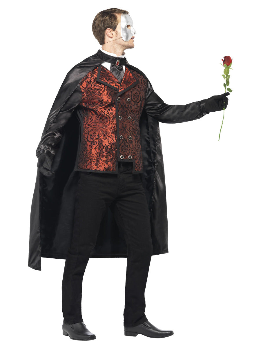 Dark Opera Masquerade Costume, Black - 4